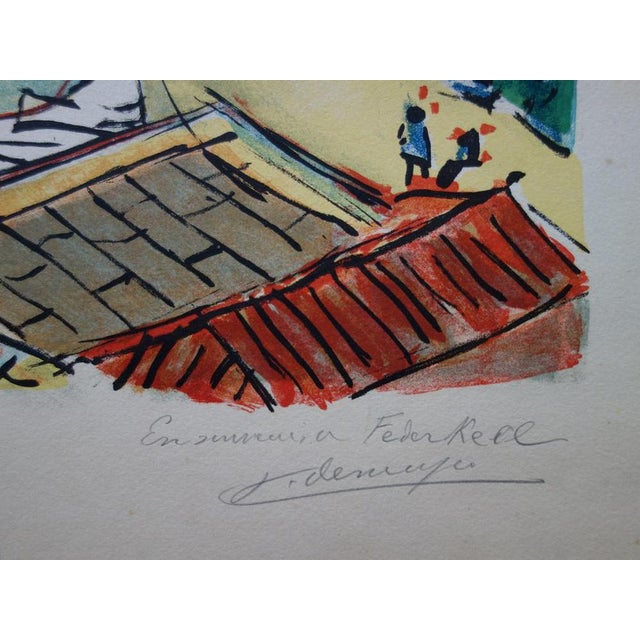 François Desnoyer, Small Port in Provence, Lithograph For Sale - Image 6 of 7