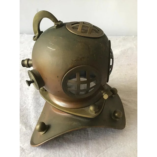 1960s Brass & Copper Scuba Diving Helmet Sculpture For Sale - Image 9 of 12