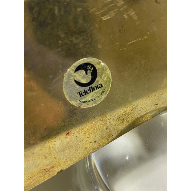 1950s Brass Filigree Letter Holder – Vintage Desk Organizer - Napkin Holder For Sale - Image 10 of 11