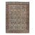 Antique Persian Joshegan Rug in Ivory Background With Blue, Green, & Copper 7'10 X 10'9 For Sale