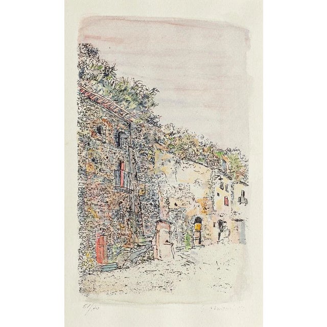 Scilla - Original Etching on Cardboard by Giovanni Omiccioli - 20th Century 20th Century For Sale - Image 3 of 3