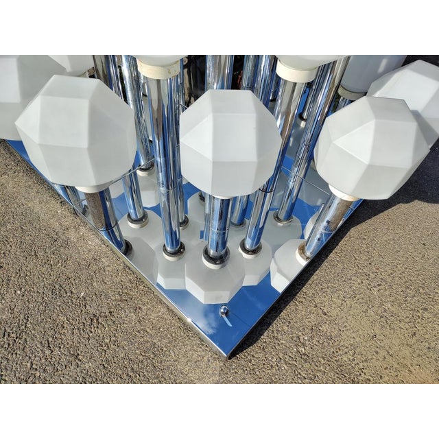 Large Space Age Flush Mount attributed to Motoko Ishii for Staff, Germany, 1970s For Sale - Image 9 of 18