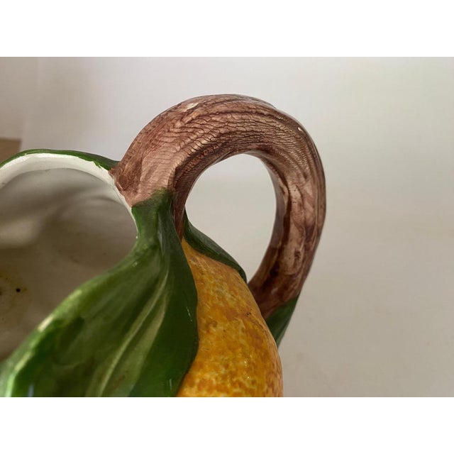 Majolica Ceramic Free Form Fruits Jug or Pitcher, 1960 For Sale - Image 9 of 14