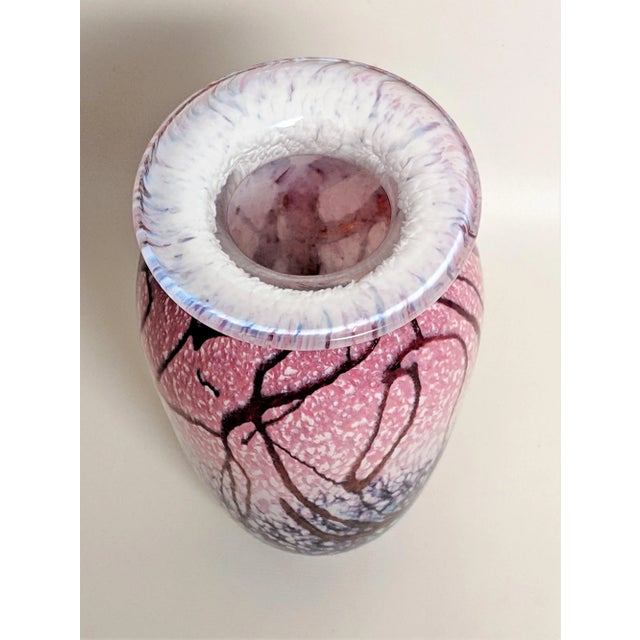 1990s Scandinavian Studio Art Glass Vase For Sale In Miami - Image 6 of 13