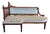Antique English Chaise Lounge Bench Victorian Hall Seat Carved Walnut C1880 For Sale