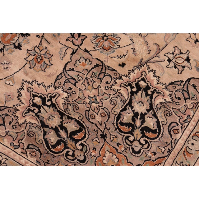 1990s Medallion 1990's Pak-Persian Taupe/Black Wool Rug - 8'0'' X 10'0'' For Sale - Image 5 of 9