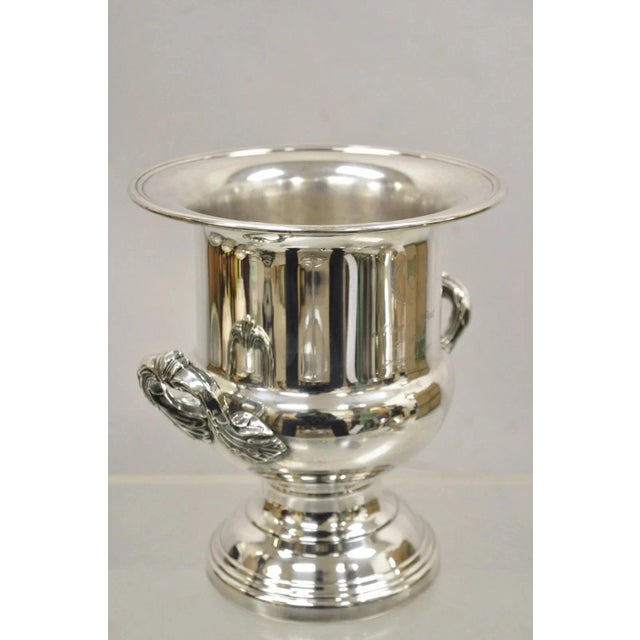 Silver Late 20th Century Gorham Newport Silver Plated Trophy Cup Champagne Chiller Ice Bucket Engraved For Sale - Image 8 of 12