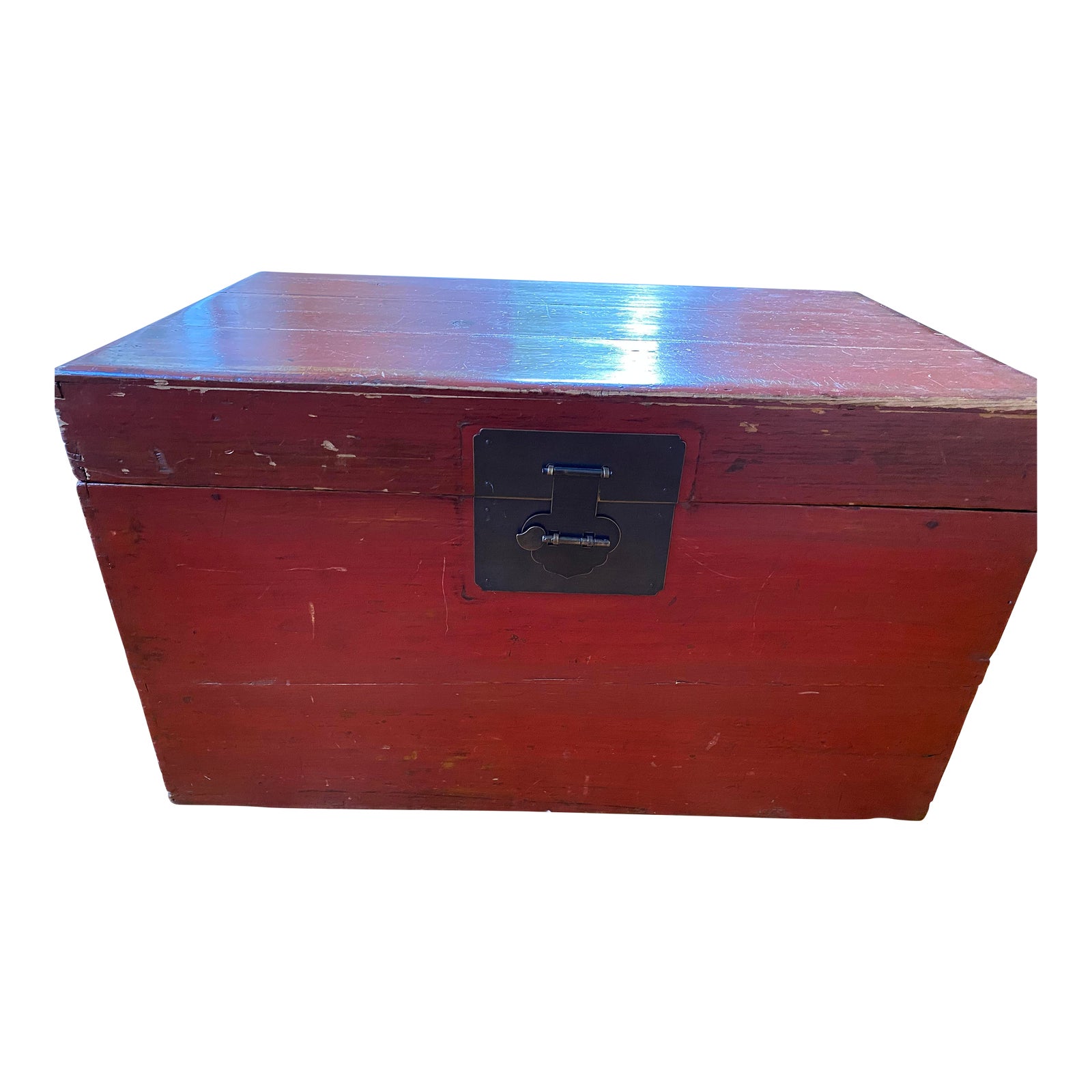 Rustic Red Chest | Chairish