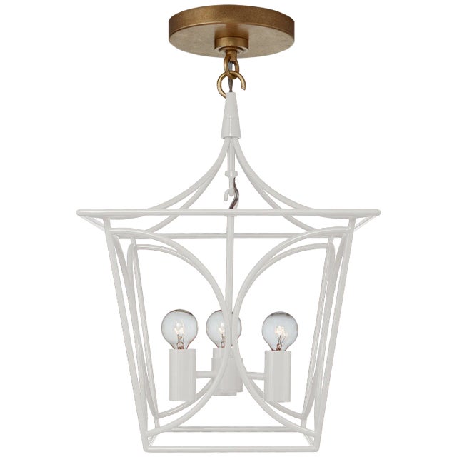 Cavanagh Mini Lantern in Light Cream and Gild Designer: kate spade new york Fixture Height: 18" Canopy: 5.5" Round...