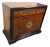 Vintage Bernhardt Burlwood Rolling Server Cabinet With Expandable Top & Brass Hardware For Sale