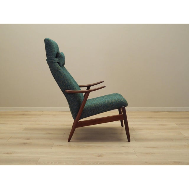 Brown Danish Green Melange Armchair, 1970s For Sale - Image 8 of 17