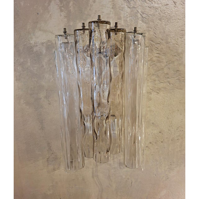Large Tiered Murano Glass Wall Lights from Made Murano Glass, 1960s, Set of 2 For Sale - Image 9 of 18