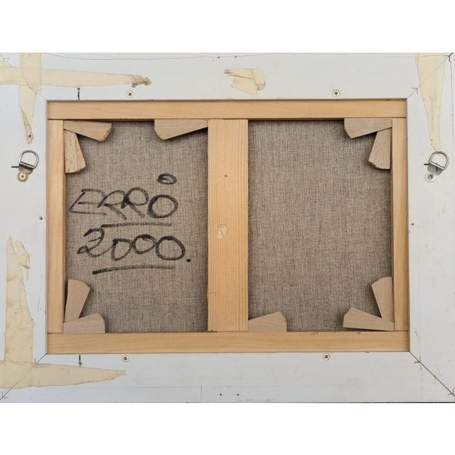 Signed Gudmundur Erró Oil on Canvas, Framed Pop Art Figurative Composition For Sale - Image 4 of 6