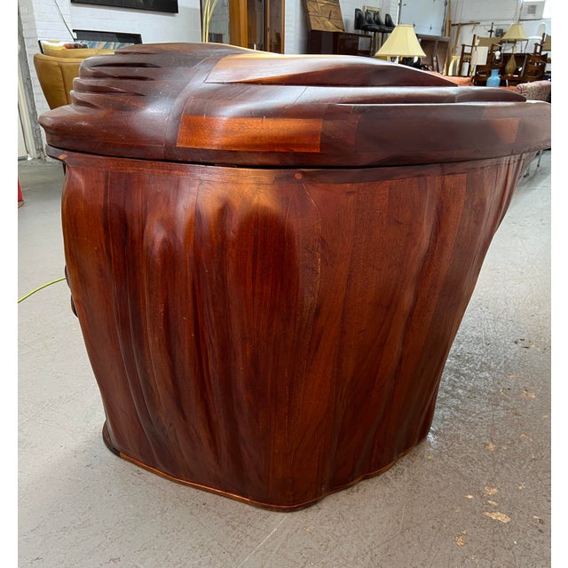 Rare Brazilian Mid-Century Sculptural Executive Desk With Tambour Pedestal For Sale In New York - Image 6 of 16