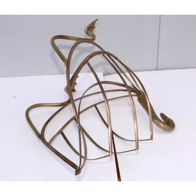 Maison Jansen Maison Jansen Brass Magazine Holder For Sale - Image 4 of 13