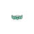 Modern 2.91ct Pear Cut Emerald & Diamond 14k Gold Half Eternity Band Ring Size 5.5 For Sale - Image 4 of 16
