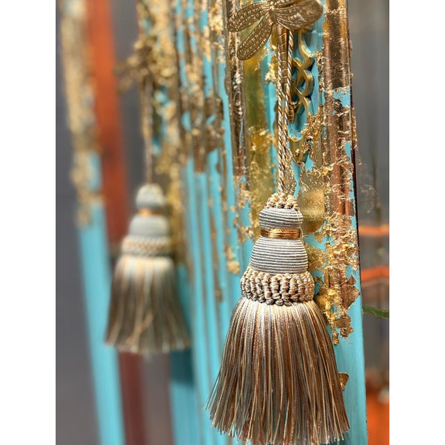 "The Blue Duchess" Hand Painted Neoclassical Display Armoire, China Hutch For Sale - Image 16 of 16