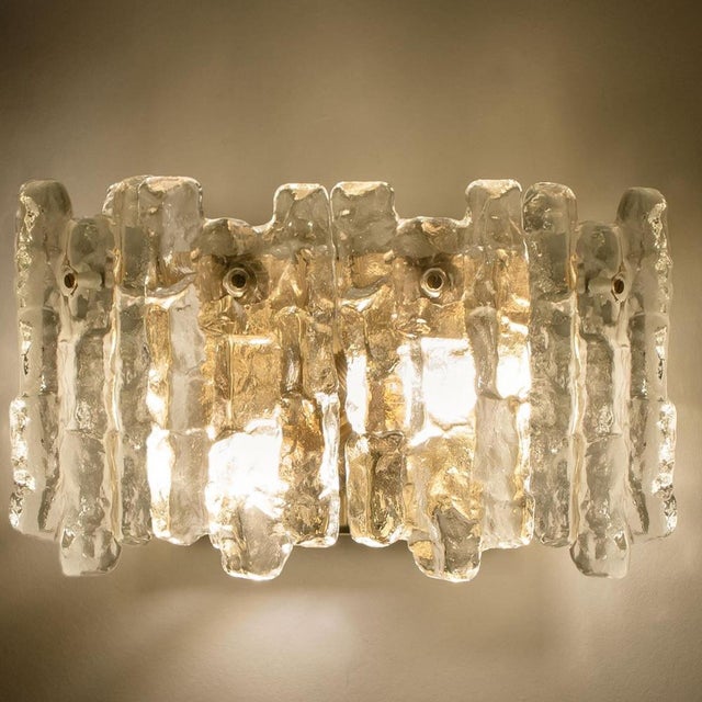 Kalmar Large Wall Sconces attributed to J.T. Kalmar, Austria, 1970s, Set of 2 For Sale - Image 4 of 15