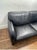 Animal Skin B&b Italia Antonio Citterio for Cina Two Seat Black Leather Sofa For Sale - Image 7 of 10