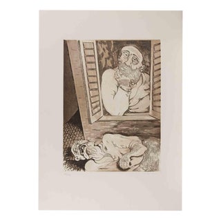 Giuseppe Migneco, Indifferent Serenity, 1980s, Etching For Sale