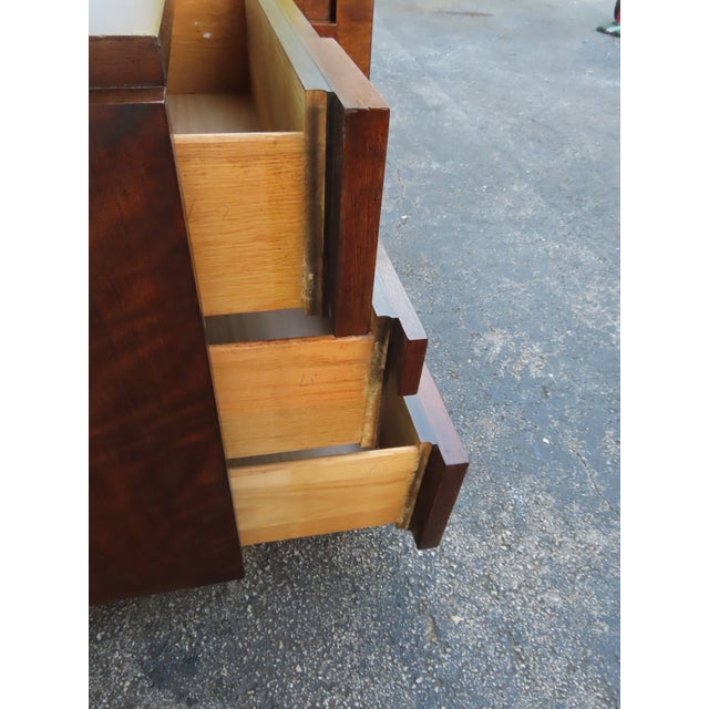 Brown Lane Brutalist Mid Century Modern Long Dresser Tv Cabinet 6304 For Sale - Image 8 of 17