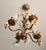 Vintage Shabby Chic Florentine Pendant Lamp Four-Armed with Gold-Tone Porcelain Roses, 1960s For Sale - Image 17 of 18