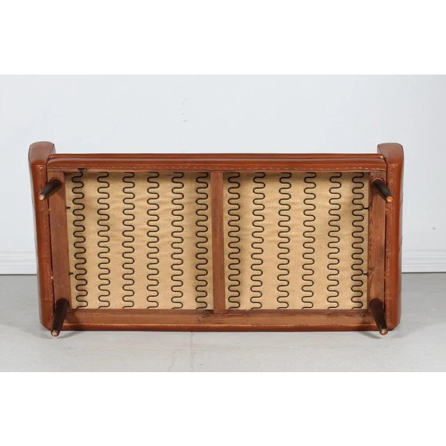 Danish Modern Two-Seater Sofa in Cognac-Colored Leather, Denmark, 1960s For Sale - Image 10 of 13
