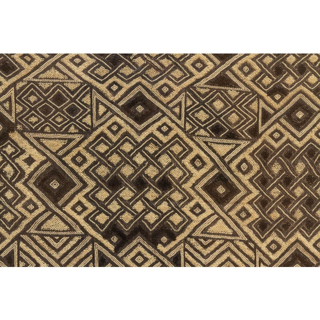 19th Century Antique Kuba People Framed Textile For Sale - Image 5 of 10