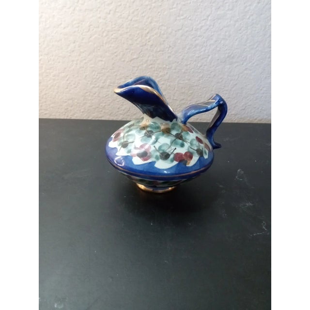 1950s 1950s Hand Painted Majolica Holland Miniature Pitcher For Sale - Image 5 of 6