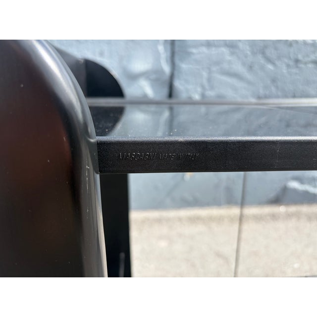 Modern 1980s Black Serving or Bar Cart From Mascagni, Made in Italy, Foldable For Sale - Image 3 of 15