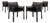 Set of 4 Mario Bellini for Cassina Cab 413 Black Leather Modern Dining Armchairs For Sale