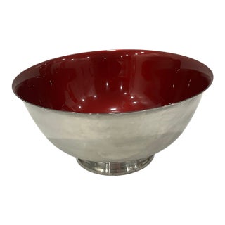 Reed & Barton Enamel Silver Plate Bowl For Sale