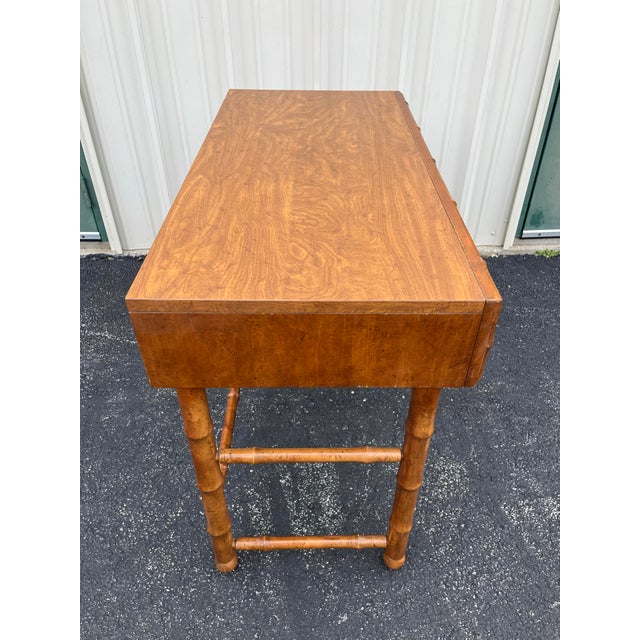 1970s 1970s American of Martinsville Faux Bamboo Writing Desk For Sale - Image 5 of 12
