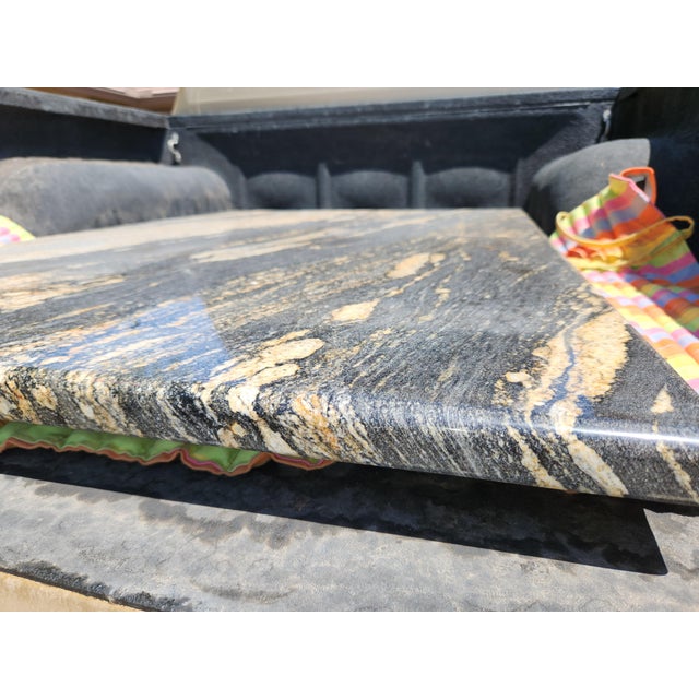 Vintage Hand Made Wrought Iron and Marble Coffee Table, Beautiful Colors and Patterns For Sale - Image 16 of 17