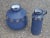 Blue Ceramic Vases by Ceramano, Set of 2 For Sale - Image 3 of 5