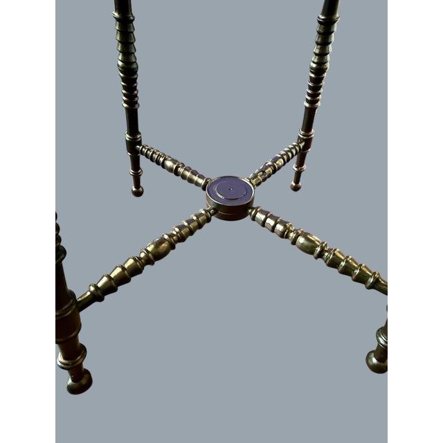 Antique Stick Ball Table-Black Painted-Square Accent-Colonial Style-Side-End For Sale - Image 9 of 10