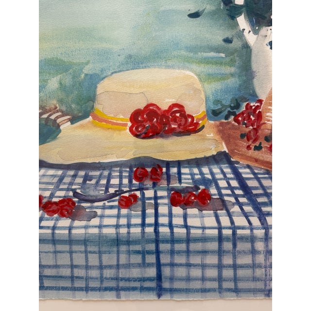 1980s "Summer Garden" Limited Edition Serigraph by Patrick Livingstone For Sale - Image 5 of 8