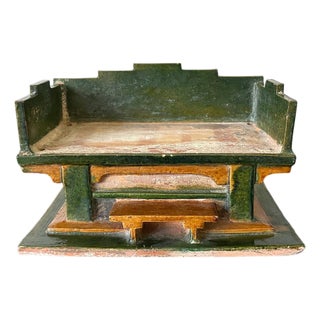 Chinese Ming Dynasty Tomb Funeral Pottery Bed Model For Sale