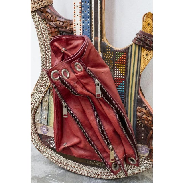 Handcrafted Guitar in Leather, 2010s For Sale - Image 6 of 11