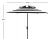 Contemporary Iris Fashn 9 Ft Double Top Umbrella - Black/White For Sale - Image 3 of 4