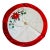 Vintage 20 Th C Linen Tree Skirt With Poinsettia Applique For Sale