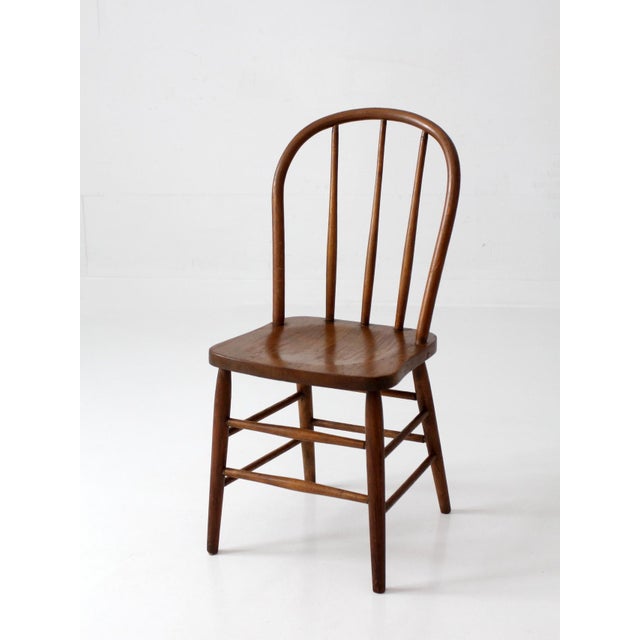 Farmhouse Vintage Windsor Bow Back Dining Chair For Sale - Image 3 of 13