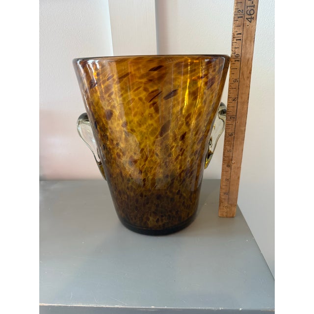 Glass Murano Leopard Glass Champagne Bucket For Sale - Image 7 of 8