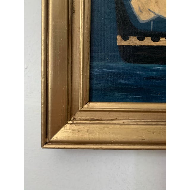 Framed Contemporary Impressionist Style Seascape Paintings on Canvas, Pair For Sale - Image 4 of 5