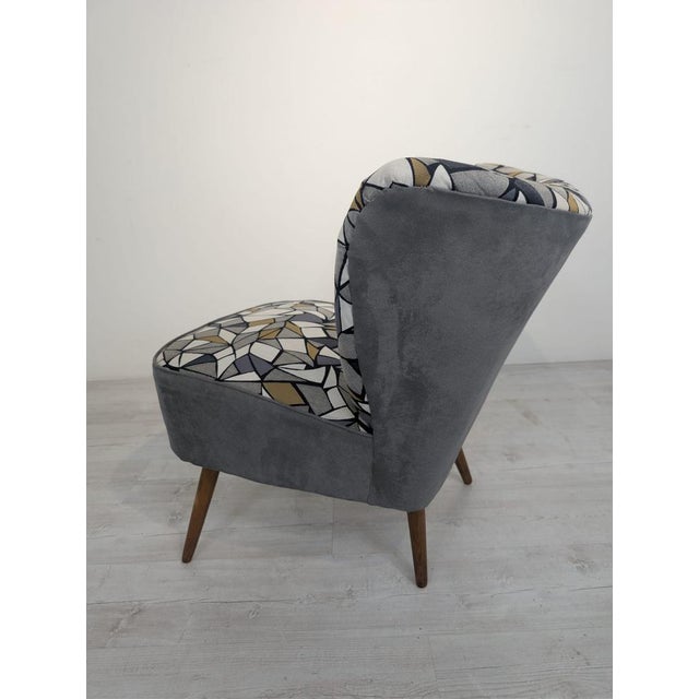 Vintage Cocktail Chair in Fabric For Sale - Image 6 of 15