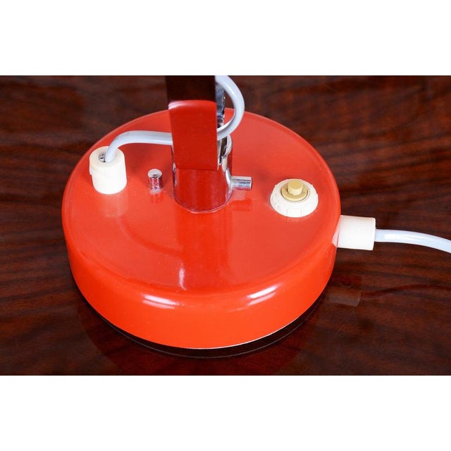 Metal Mid-Century Czech Lacquered Metal Table Lamp attributed to Napako, 1960s For Sale - Image 7 of 11