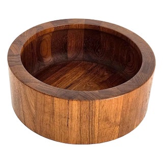 1960s Dansk Staved Danish Teak Wood Bowl, Designed by Jens H, Quistgaard For Sale
