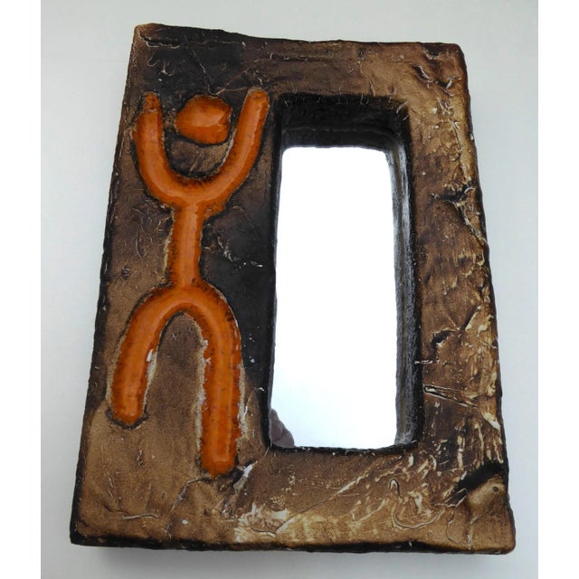 Ceramic Wall Mirror from Vallauris, 1960s For Sale - Image 3 of 11
