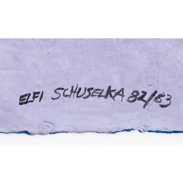 Elfi Schuselka Gray Composition Mixed Media For Sale In New York - Image 6 of 6