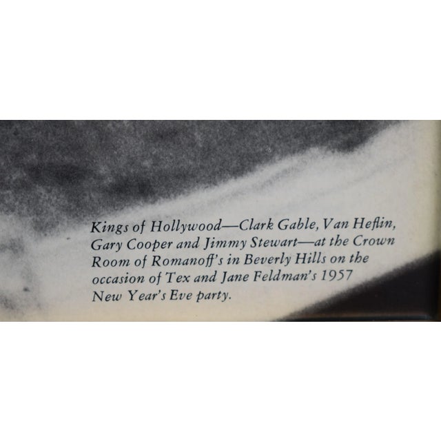 Slim Aarons Kings of Hollywood C1974 Framed Color Double Plate For Sale - Image 4 of 5